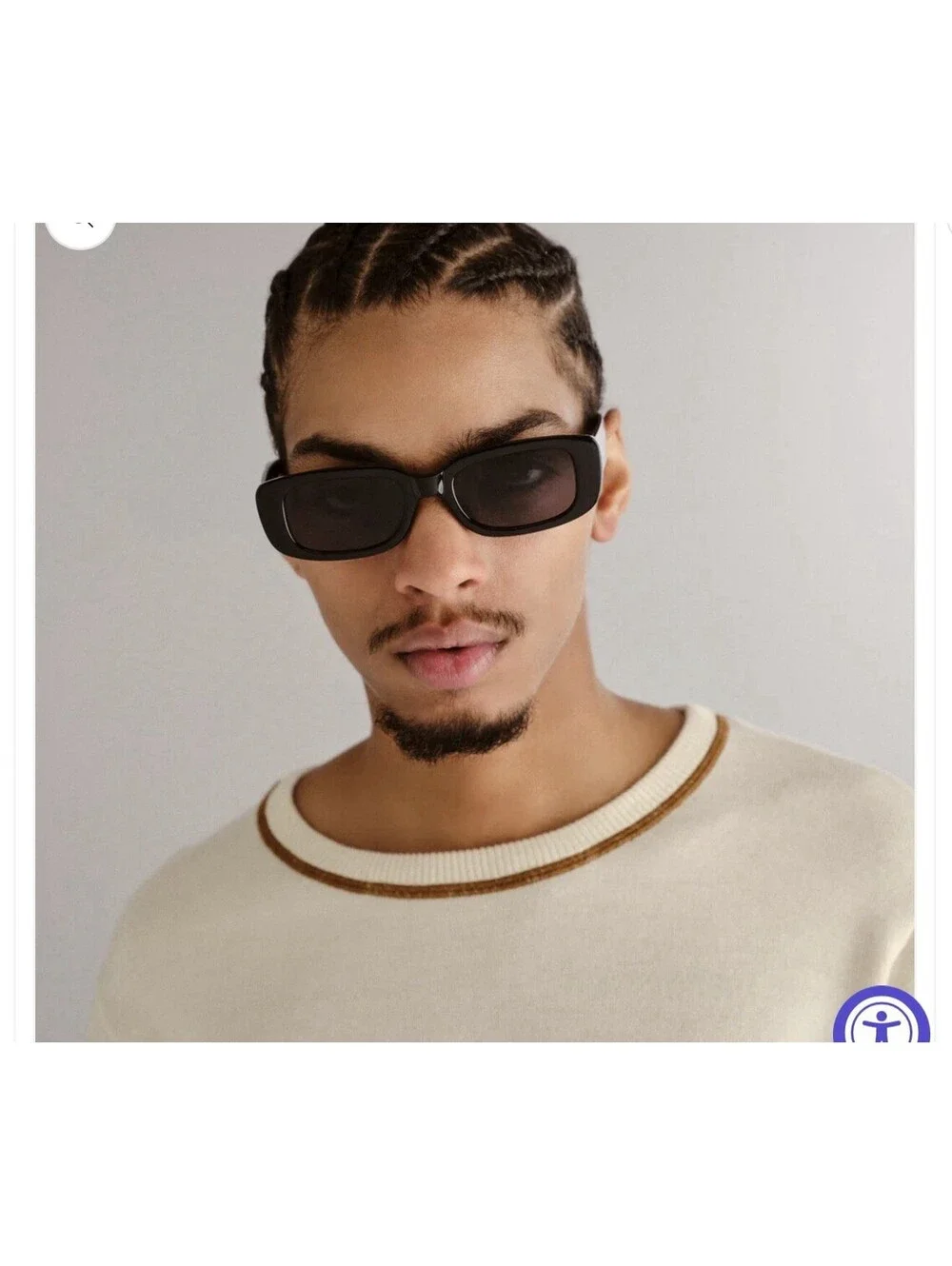 AIRE Ceres Rectangle Black Plastic Sunglasses Smoke womens or mens